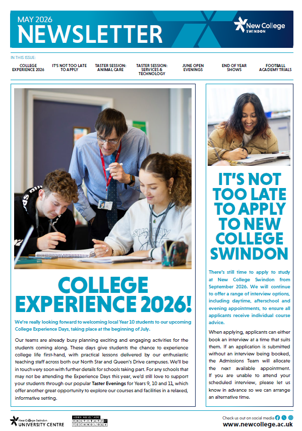 New College Swindon Newsletter